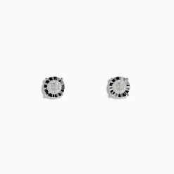 Earrings|Effy Jewelry Pave Classica 14K White Gold Diamond Solitaire Earrings 0.90 TCW