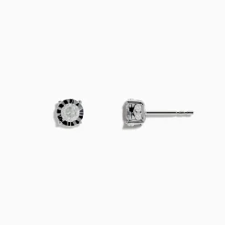 Earrings|Effy Jewelry Pave Classica 14K White Gold Diamond Solitaire Earrings 0.90 TCW