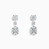 Earrings|Effy Jewelry Pave Classica 18K White Gold Diamond Drop Earrings