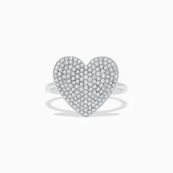 Rings|BH Multi Pave Classica 14K White Gold Diamond Heart Ring