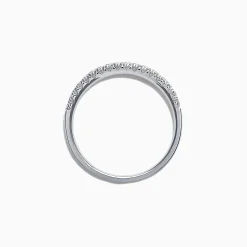 Rings|Effy Jewelry Pave Classica 14K White Gold Two Row Pave Diamond Band, 0.37 TCW