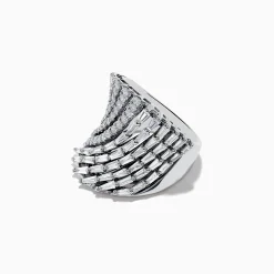 Rings|Effy Jewelry Pave Classica 14K White Gold Diamond Art Deco Statement Ring 2.36 TCW