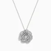 Necklaces & Pendants|Effy Jewelry Pave Classica 14K White Gold Diamond Flower Pendant