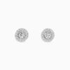 Earrings|BH Multi Pave Classica 14K White Gold Diamond Stud Earrings