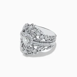 Rings|Effy Jewelry Pave Classica 14K White Gold Diamond Ring