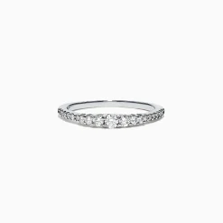 Rings|Effy Jewelry Pave Classica 14K White Gold Diamond Band, 0.31 TCW