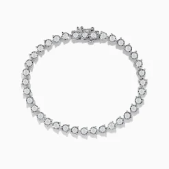 Bracelets|Effy Jewelry Pave Classica 14K White Gold Diamond Bracelet