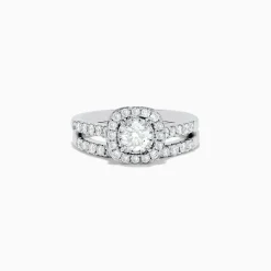 Rings|BH Multi Pave Classica 14K White Gold Diamond Engagement u0026 Wedding Ring Set 1.34 TCW