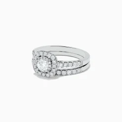 Rings|BH Multi Pave Classica 14K White Gold Diamond Engagement u0026 Wedding Ring Set 1.34 TCW