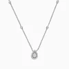 Necklaces & Pendants|Effy Jewelry Pave Classica 14K White Gold Diamond Pear Shaped Necklace, 0.38 TCW