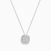 Necklaces & Pendants|BH Multi Pave Classica 14K White Gold Square Diamond Pendant 0.98 TCW
