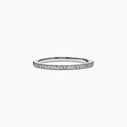 Rings|Effy Jewelry Pave Classica 14K White Gold Diamond Band Set, 0.36 TCW