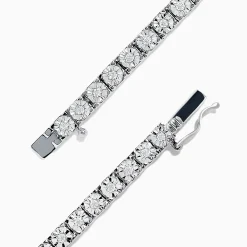 Bracelets|Effy Jewelry Pave Classica 14K White Gold Diamond Tennis Bracelet, 0.51 TCW