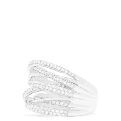 Rings|Effy Jewelry Pave Classica 14K White Gold Diamond Ring, 0.71 TCW