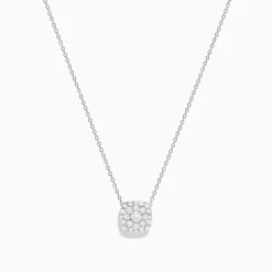 Necklaces & Pendants|Effy Jewelry Pave Classica 14K White Gold Diamond Pendant