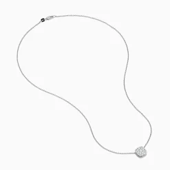 Necklaces & Pendants|Effy Jewelry Pave Classica 14K White Gold Diamond Pendant