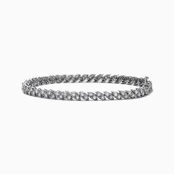 Bracelets|Effy Jewelry Pave Classica 14K White Gold Diamond Tennis Bracelet, 1.03 TCW