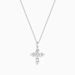 Necklaces & Pendants|BH Multi Pave Classica 14K White Gold Diamond Cross Pendant