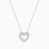 Necklaces & Pendants|BH Multi Pave Classica 14K White Gold White Diamond Heart Pendant 0.98 TCW