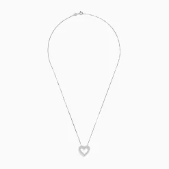 Necklaces & Pendants|BH Multi Pave Classica 14K White Gold White Diamond Heart Pendant 0.98 TCW