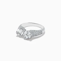 Rings|Effy Jewelry Pave Classica 14k White Gold Open Shank Diamond Ring 1.49 TCW