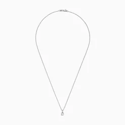 Necklaces & Pendants|Effy Jewelry Pave Classica 14K White Gold Diamond Solitaire Pendant, 0.15 TCW