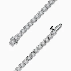 Bracelets|Effy Jewelry Pave Classica 14K White Gold Diamond Tennis Bracelet 0.87 TCW