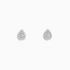 Earrings|Effy Jewelry Pave Classica 14K Yellow Gold Pave Diamond Pear Shaped Stud Earrings