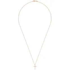 Necklaces & Pendants|Effy Jewelry Pave Rose 14K Gold Diamond Cross Pendant, 0.22 TCW