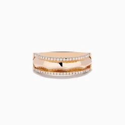 Rings|Effy Jewelry Pave Rose 14K Gold Diamond Band Ring