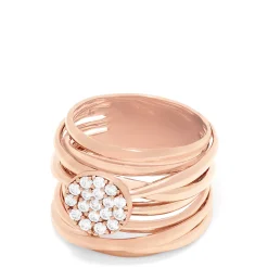 Rings|Effy Jewelry Pave Rose 14K Gold Diamond Ring, 0.35 TCW
