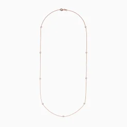 Necklaces & Pendants|BH Multi Pave Rose 14K Rose Gold Diamond Station Necklace, 0.62 TCW