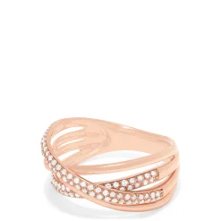 Rings|Effy Jewelry Pave Rose 14K Rose Gold Diamond Crossover Ring, 0.40 TCW