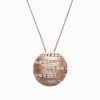 Necklaces & Pendants|Effy Jewelry Pave Rose 14K Rose Gold Diamond Pendant, 1.91 TCW