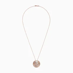 Necklaces & Pendants|Effy Jewelry Pave Rose 14K Rose Gold Diamond Pendant, 1.91 TCW