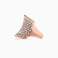 Rings|BH Pave Rose 14K Rose Gold Diamond Ring, 1.75 TCW