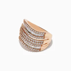 Rings|Effy Jewelry Pave Rose 14K Rose Gold Diamond Ring