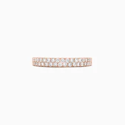 Rings|Effy Jewelry Pave Rose 14K Rose Gold Two Row Pave Diamond Band, 0.37 TCW