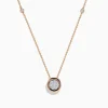 Necklaces & Pendants|Effy Jewelry Pave Rose 14K White u0026 Rose Gold Diamond Necklace