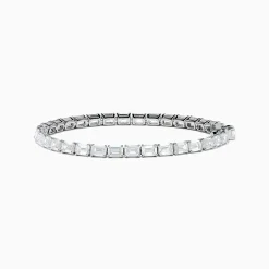 Bracelets|Effy Jewelry Platinum Emerald Cut 14.47 Ct. Diamond Tennis Bracelet