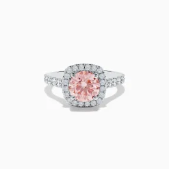 Rings|Effy Jewelry Reverie 14K White Gold Lab Grown Pink and White Diamond Ring