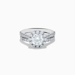 Rings|Effy Jewelry Reverie 14K White Gold Lab Grown Diamond Ring and Band Set