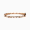 Bracelets|Effy Jewelry Rose Plated Sterling Silver Diamond Hearts Tennis Bracelet