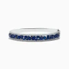 Bracelets|Effy Jewelry Royale Bleu 14K White Gold Blue Sapphire and Diamond Bangle