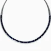 Necklaces & Pendants|Effy Jewelry Royale Bleu 14K White Gold Blue Sapphire and Diamond Necklace
