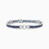 Bracelets|Effy Jewelry Royale Bleu 14K White Gold Sapphire and Diamond Bracelet, 7.66 TCW