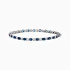 Bracelets|Effy Jewelry Royale Bleu 14k White Gold Blue Sapphire and Diamond Bracelet