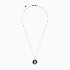 Necklaces & Pendants|Effy Jewelry Royale Bleu 14K White Gold Sapphire and Diamond Pendant
