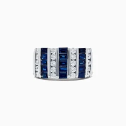 Rings|BH Multi Royale Bleu 14K White Gold Sapphire and Diamond Ring, 2.04 TCW