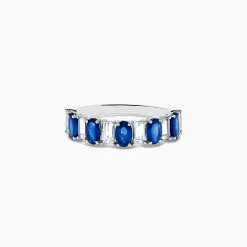 Rings|BH Multi Royale Bleu 14K White Gold Blue and White Sapphire Ring